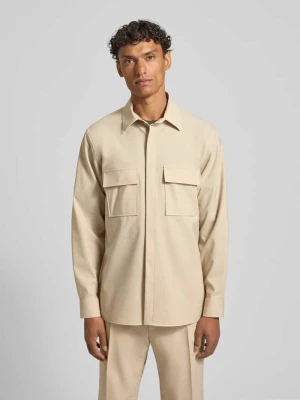 Kurtka koszulowa w kroju relaxed fit z dodatkiem żywej wełny Model 'Arion' Digel