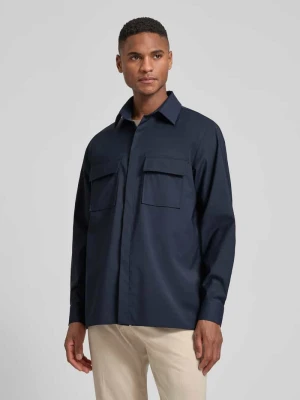 Kurtka koszulowa w kroju relaxed fit z dodatkiem żywej wełny Model 'Arion' Digel