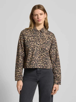 Kurtka koszulowa w nadruku skóry leoparda Model 'SARAH' JJXX