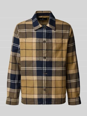 Kurtka koszulowa z czystej bawełny model 'OVERSHIRT' Barbour Beżowy