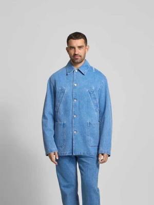 Kurtka koszulowa z imitacji denimu Marni Oceaniczny
