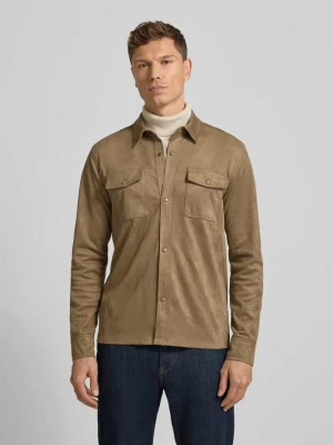 Kurtka koszulowa z kołnierzykiem typu kent Guess