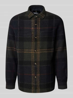 Kurtka koszulowa z mieszanki wełny o kroju regular fit Barbour Oliwkowy