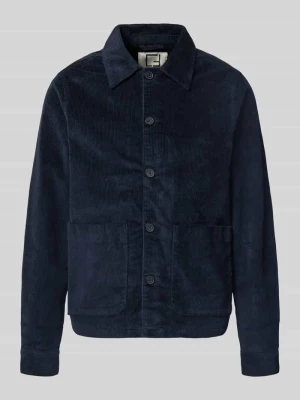 Kurtka koszulowa z wpuszczanymi kieszeniami model 'HOLMDRUP' Casual Friday Granatowy