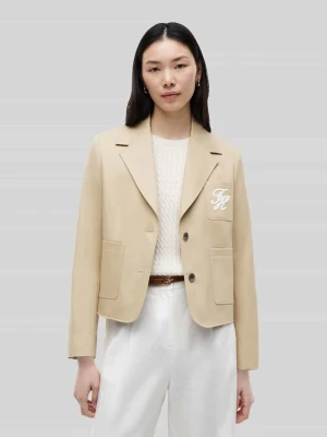 kurtka krótka o kroju regular fit z czystej bawełny Tommy Hilfiger Camel