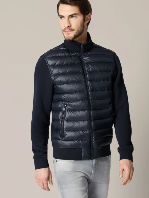 Krótka Kurtka Przejściowa z Puchem Granatowa Livo Lancerto