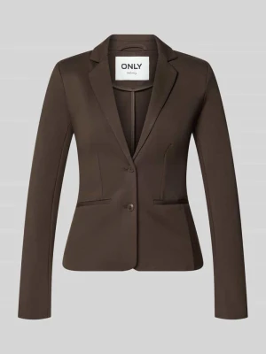 Kurtka krótka w kroju slim fit z mieszanka wiskozy model 'POPTRASH' Only Czekoladowy
