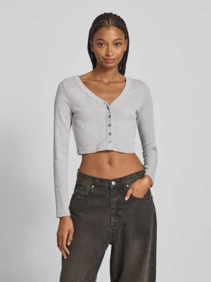Kurtka krótka z dzianiny z listwą guzikową Calvin Klein Jeans