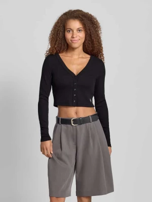 Kurtka krótka z dzianiny z listwą guzikową Calvin Klein Jeans