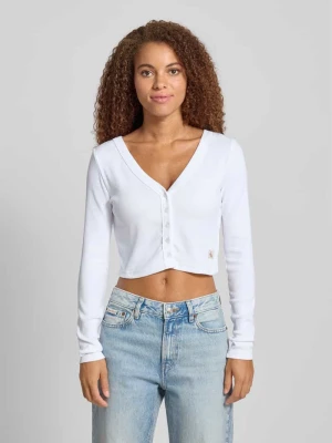 Kurtka krótka z dzianiny z listwą guzikową Calvin Klein Jeans