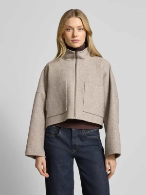 Kurtka krótka z mieszanki wełny z zamkiem błyskawicznym drykorn