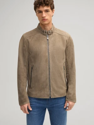 Kurtka Kya ze skóry welurowej w kolorze beżowym Joop