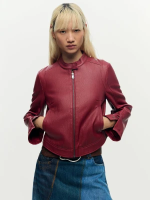 Kurtka łączona z efektem skóry Desigual