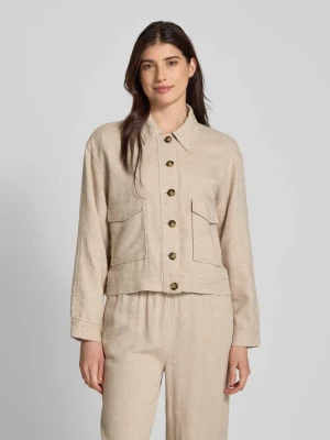 Kurtka lniana z nakładanymi kieszeniami z patką model ‘Jovene Ginia’ MSCH Copenhagen