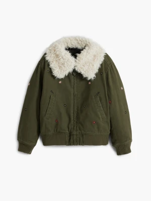 Kurtka lotnicza z kołnierzem z futra Desigual