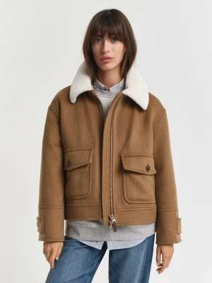 Kurtka lotnicza z mieszanki wełny GANT