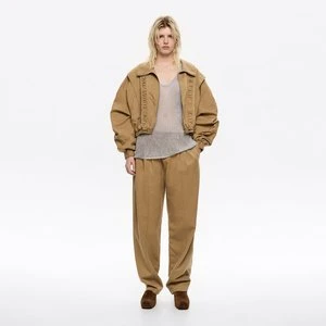 Kurtka marszczenie oversize camel efekt sprania BIMBA Y LOLA
