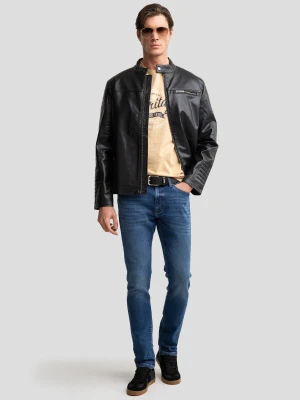Kurtka męska biker czarna Dall 906 BIG STAR