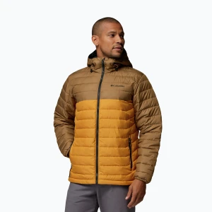 Kurtka męska Columbia Powder Lite II Hooded squash / delta Żółty