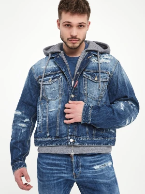 Kurtka męska jeansowa z kapturem DSQUARED2