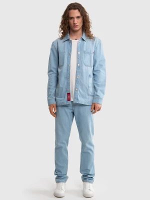Kurtka męska jeansowa z linii Authentic jasnoniebieska Workwear 253 BIG STAR