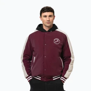 Kurtka męska Pitbull Manolito Baseball burgundy