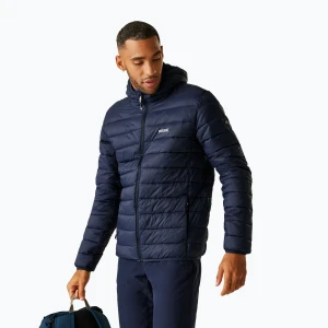 Kurtka męska REGATTA Hooded Marizion black navy/olympian blue