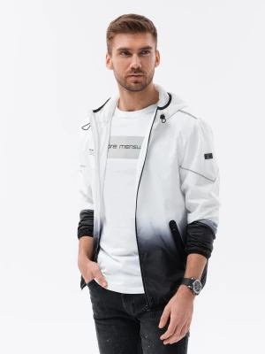 Zdjęcie produktu Kurtka męska sportowa z efektem ombre - biało-czarna V4 OM-JANP-0104
 -                                    XL