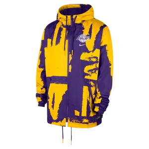 Kurtka męska z tkaniny Nike NBA Club Los Angeles Lakers Courtside - Fiolet
