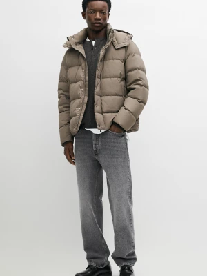 Kurtka Puchowy Detal Kaptur - Norkowy - Massimo Dutti - Male