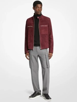 Kurtka motocyklowa z zamszu Michael Kors Mens