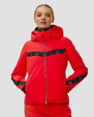 Kurtka Narciarska Damska Descente Glitter Line Jacket Czerwona