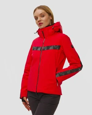 Kurtka Narciarska Damska Descente Glitter Line Jacket Czerwona