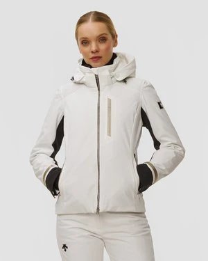 Kurtka Narciarska Damska Descente Shirring Jacket Biały