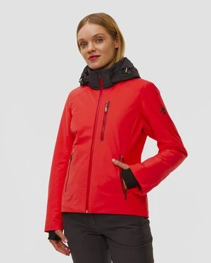 Kurtka Narciarska Damska Descente Smooth Logo Jacket Czerwona