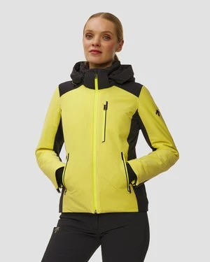 Kurtka Narciarska Damska Descente Smooth Logo Jacket żółto-czarna