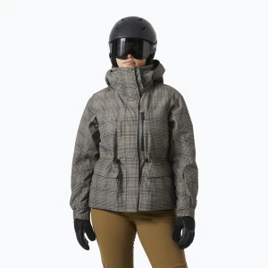 Kurtka narciarska damska Helly Hansen Nora Insulated 2.0 pebble broxburn plaid aop