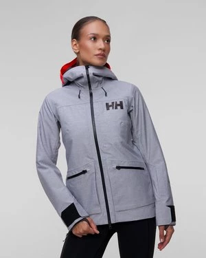 Kurtka Narciarska Damska Helly Hansen Powderqueen 3.0 Szara