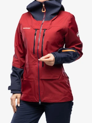 Kurtka narciarska damska Mammut Haldigrat Air HS Hooded Jacket - blood red/marine