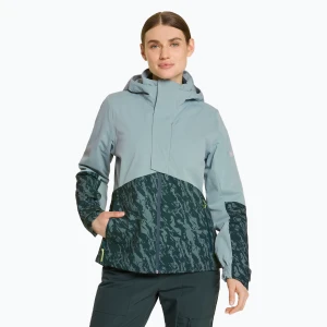 Kurtka narciarska damska ZIENER Teda jungle print Niebieski