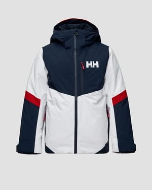 Kurtka Narciarska Dziecięca Helly Hansen Elevate Jacket Granatowo-biała