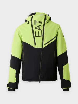 Kurtka narciarska EA7 Emporio Armani żółty neon