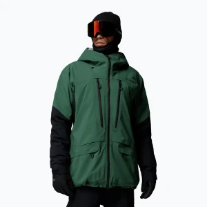 Kurtka narciarska męska Columbia Platinum Peak Insulated rain forest / black Zielony
