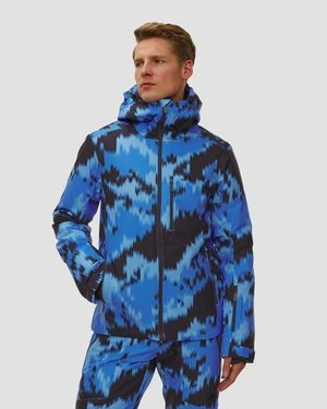 Kurtka Narciarska Męska J.lindeberg Ace Jacket Printed Niebiesko-czarna J Lindeberg