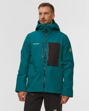 Kurtka Narciarska Męska Mammut Stoney Hs Hooded Jacket Men Turkusowa