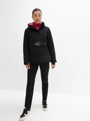 Kurtka narciarska zakładana przez głowę, na podszewce z polaru, nieprzemakalna bonprix