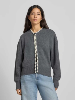 Kurtka o kroju comfort fit z dzianiny z mieszanki wełny z domieszką kaszmiru model ‘IDEAS’ Essentiel Antwerp
