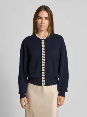 Kurtka o kroju comfort fit z dzianiny z mieszanki wełny z domieszką kaszmiru model ‘IDEAS’ Essentiel Antwerp