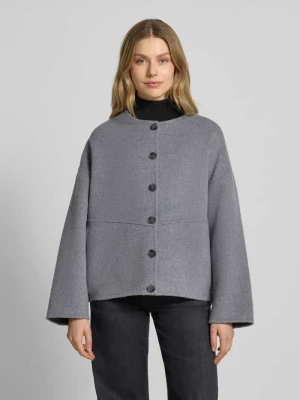 Kurtka o kroju loose fit z mieszanki wełny model „EDDY” SUNCOO PARIS