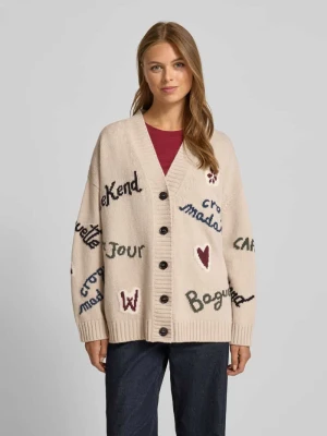 Kurtka o kroju oversized z dzianiny z czystej żywej wełny model ‘BELGIO’ Weekend Max Mara